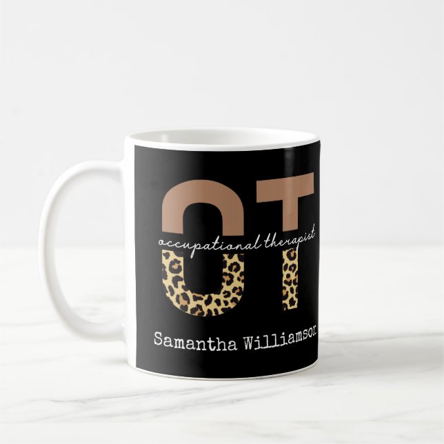 Personalisierte Berufstherapeutin OT-Geschenk Kaffeetasse (Links)