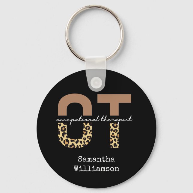 Personalisierte Berufstherapeutin OT-Geschenk Schlüsselanhänger (Vorderseite)