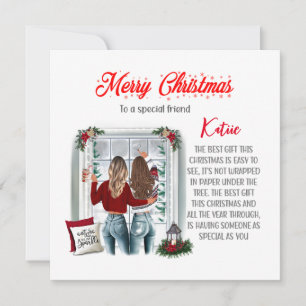 Personalisierte besondere Weihnachtskarte für den Einladung