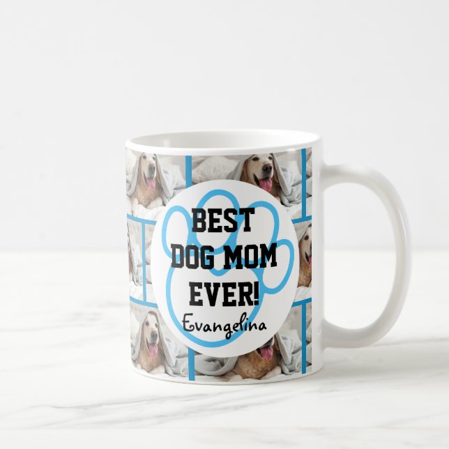 Personalisierte BEST DOG MAMA JE Foto Kaffee Tasse (Rechts)