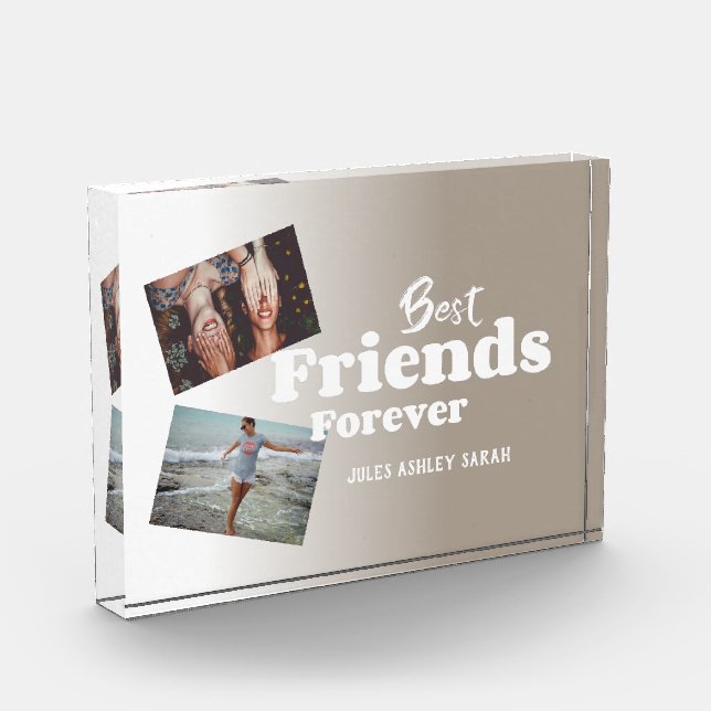 Personalisierte Best Friends Forever Foto Block (Links)