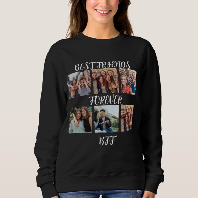 Personalisierte "Best Friends Forever"-Fotovorlage Sweatshirt (Vorderseite)