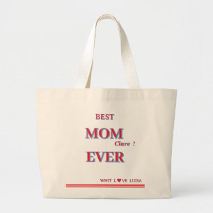 Personalisierte BEST-MAMA JE 5 Script Jumbo Stoffbeutel