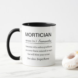 Personalisierte Bestatter-Definition Lustig Tasse