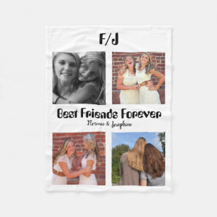 Personalisierte Beste Freunde für immer 4 Foto Co Fleecedecke