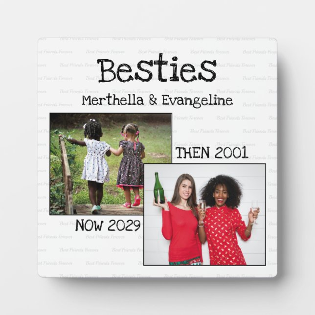 Personalisierte BESTE FREUNDIN 2 Foto Wichtigste F Fotoplatte (Vorderseite)