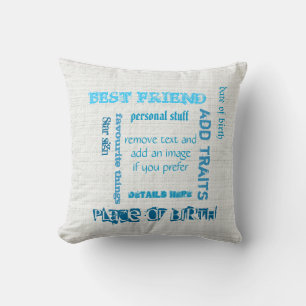 Personalisierte BESTE FREUNDIN beste Freunde WordC Kissen