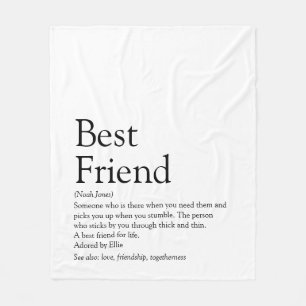 Personalisierte beste Freundin Definition Modern L Fleecedecke