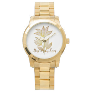 Personalisierte Beste Mama Aller Zeiten Goldenes F Armbanduhr