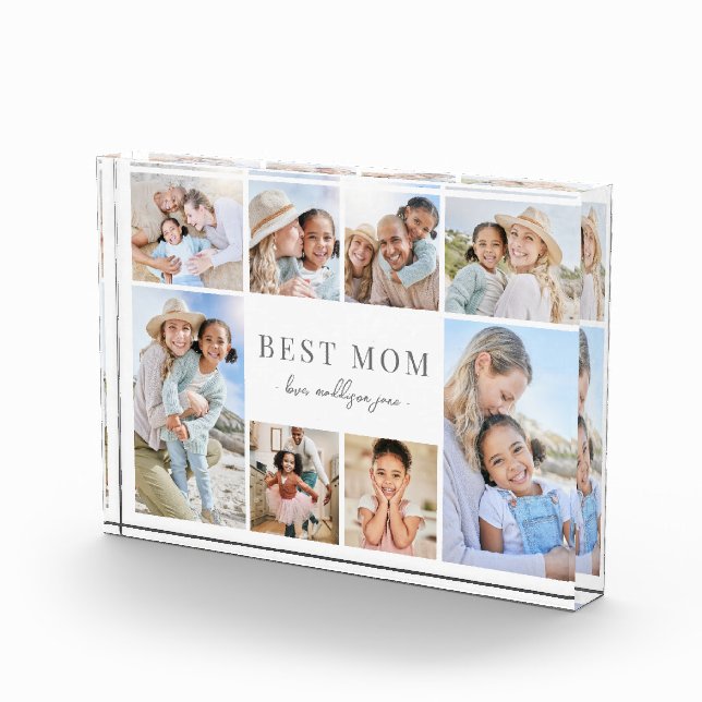 Personalisierte Beste-Mama-Fotocollage Fotoblock (Rechts)