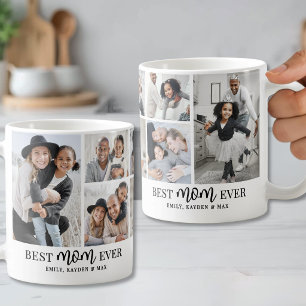 Personalisierte Beste-Mama-Fotocollage Kaffeetasse