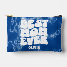 Personalisierte beste Mama je Blue Gefärbte Krawat Zubehörtasche