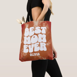 Personalisierte beste Mama je braune Gefärbte Kraw Tasche
