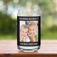 Personalisierte beste Mama je Foto Schwarz