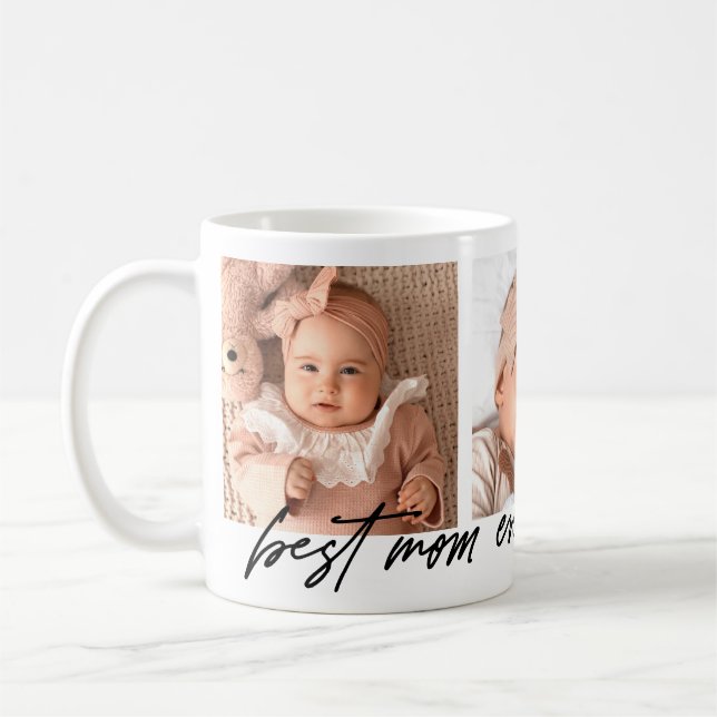 Personalisierte beste Mama je Foto Tasse (Links)