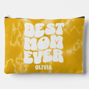 Personalisierte beste Mama je Gelbe Gefärbte Krawa Zubehörtasche