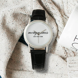Personalisierte Beste Mama je Kalligrafiebezeichnu Armbanduhr