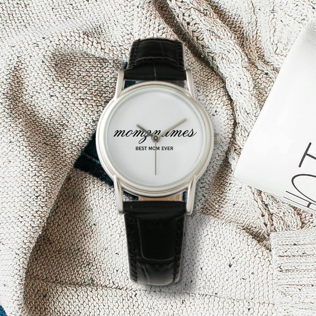 Personalisierte Beste Mama je Kalligrafiebezeichnu Armbanduhr (Von Creator hochgeladen)
