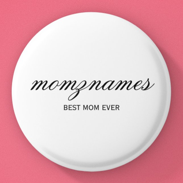 Personalisierte Beste Mama je Kalligrafiebezeichnu Button (Von Creator hochgeladen)