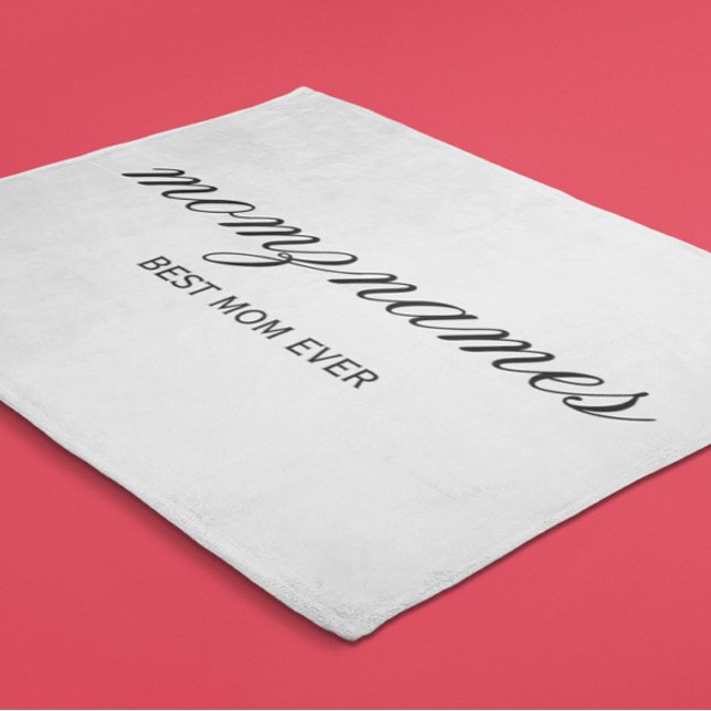 Personalisierte Beste Mama je Kalligrafiebezeichnu Fleecedecke (Von Creator hochgeladen)