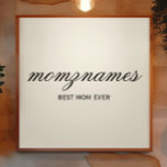 Personalisierte Beste Mama je Kalligrafiebezeichnu Fotodruck<br><div class="desc">Feiern Sie die besonderen Mütter in Ihrem Leben mit unserem Personalisierten Design für den besten Kalligraphienamen der Mama, perfekt für Muttertag, Geburtstage oder jede Gelegenheit, Ihre Liebe zu zeigen. Dieses elegante und anpassbare Geschenk ist ideal für alle Mütter - ob sie die weltbeste Mutter aller Zeiten sind, Hundemutter, Katzenmutter oder...</div>