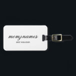 Personalisierte Beste Mama je Kalligrafiebezeichnu Gepäckanhänger<br><div class="desc">Feiern Sie die besonderen Mütter in Ihrem Leben mit unserem Personalisierten Design für den besten Kalligraphienamen der Mama, perfekt für Muttertag, Geburtstage oder jede Gelegenheit, Ihre Liebe zu zeigen. Dieses elegante und anpassbare Geschenk ist ideal für alle Mütter - ob sie die weltbeste Mutter aller Zeiten sind, Hundemutter, Katzenmutter oder...</div>