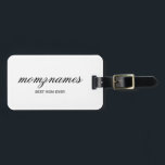 Personalisierte Beste Mama je Kalligrafiebezeichnu Gepäckanhänger<br><div class="desc">Feiern Sie die besonderen Mütter in Ihrem Leben mit unserem Personalisierten Design für den besten Kalligraphienamen der Mama, perfekt für Muttertag, Geburtstage oder jede Gelegenheit, Ihre Liebe zu zeigen. Dieses elegante und anpassbare Geschenk ist ideal für alle Mütter - ob sie die weltbeste Mutter aller Zeiten sind, Hundemutter, Katzenmutter oder...</div>