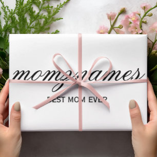Personalisierte Beste Mama je Kalligrafiebezeichnu Geschenkpapier Set