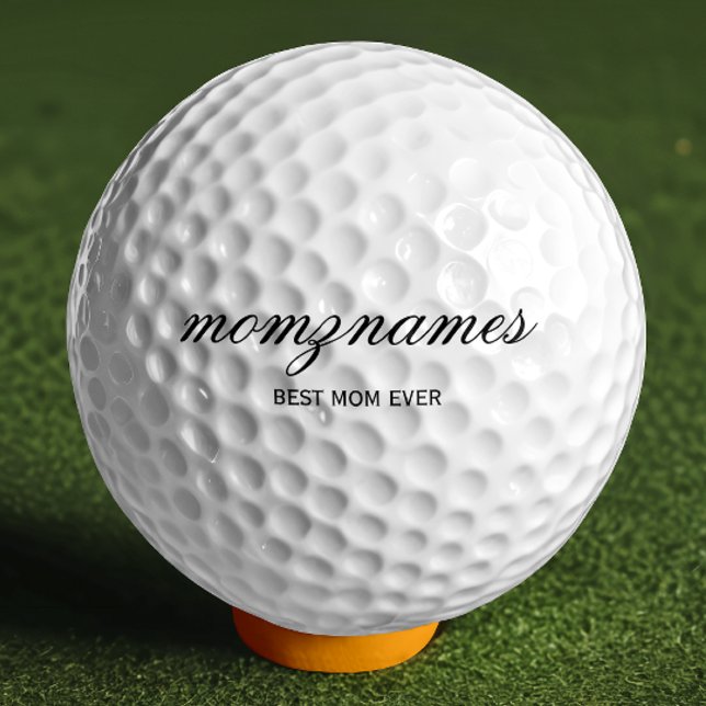 Personalisierte Beste Mama je Kalligrafiebezeichnu Golfball (Von Creator hochgeladen)
