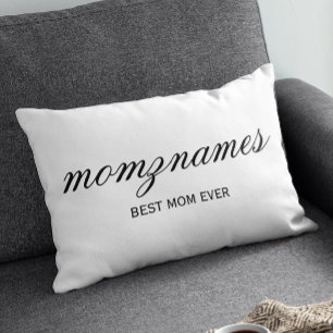 Personalisierte Beste Mama je Kalligrafiebezeichnu Kissenbezug