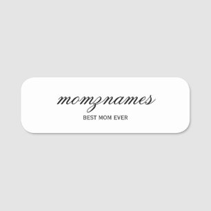 Personalisierte Beste Mama je Kalligrafiebezeichnu Namensschild