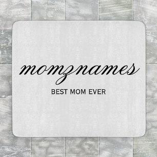 Personalisierte Beste Mama je Kalligrafiebezeichnu Schneidebrett