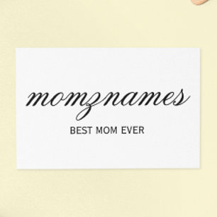 Personalisierte Beste Mama je Kalligrafiebezeichnu Seidenpapier