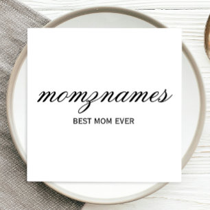 Personalisierte Beste Mama je Kalligrafiebezeichnu Serviette