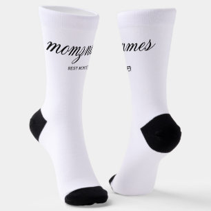 Personalisierte Beste Mama je Kalligrafiebezeichnu Socken