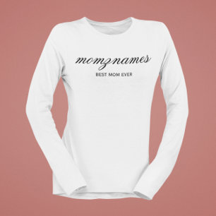 Personalisierte Beste Mama je Kalligrafiebezeichnu T-Shirt