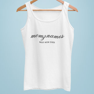 Personalisierte Beste Mama je Kalligrafiebezeichnu Tank Top