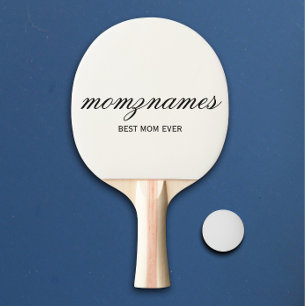 Personalisierte Beste Mama je Kalligrafiebezeichnu Tischtennis Schläger