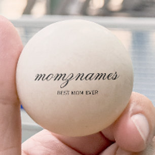 Personalisierte Beste Mama je Kalligrafiebezeichnu Tischtennisball