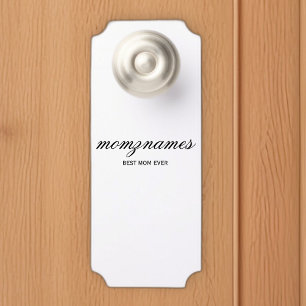 Personalisierte Beste Mama je Kalligrafiebezeichnu Türanhänger