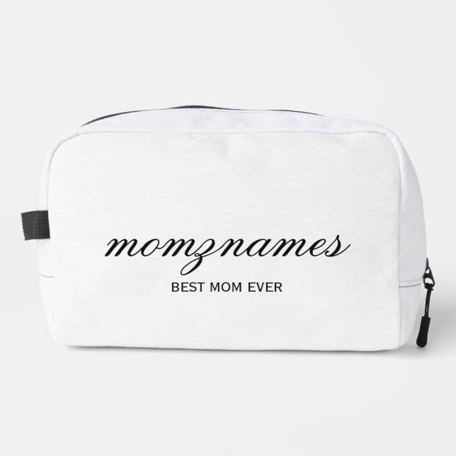 Personalisierte Beste Mama je Kalligrafiebezeichnu Waschbeutel (Vorderseite)