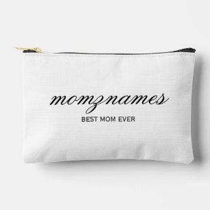 Personalisierte Beste Mama je Kalligrafiebezeichnu Zubehörtasche