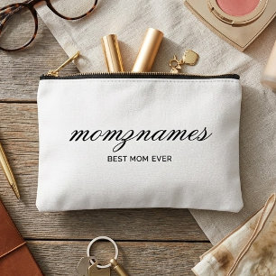 Personalisierte Beste Mama je Kalligrafiebezeichnu Zubehörtasche