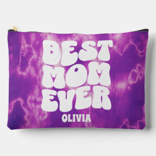 Personalisierte beste Mama je Lila Gefärbte Krawat Zubehörtasche
