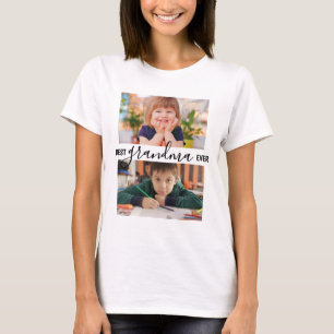 Personalisierte Beste Oma Aller Zeiten 2 Foto-Coll T-Shirt