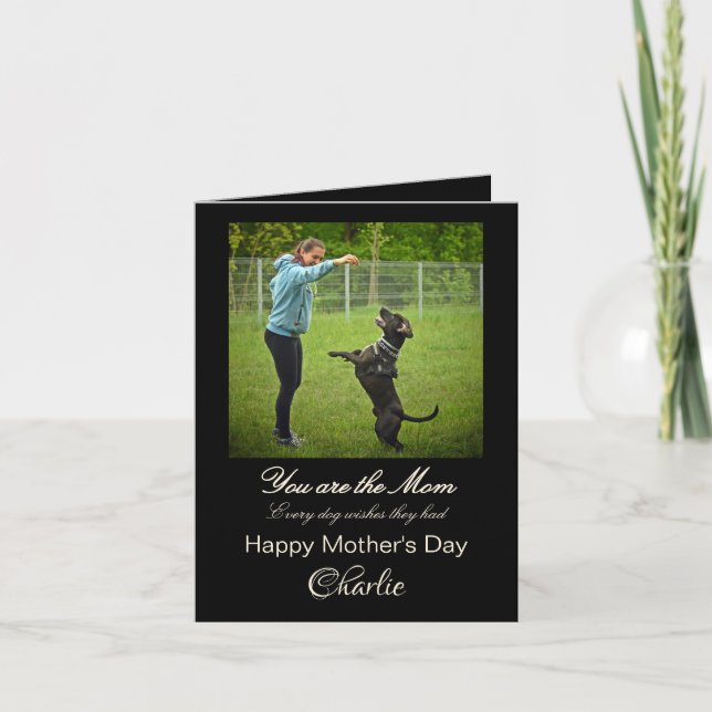 personalisierte Besten Hund Mama Grußkarte Einladung (Vorderseite)