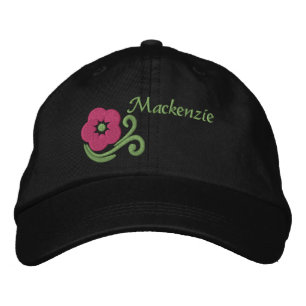Personalisierte bestickte Baseballmütze mit Blumen Baseballkappe
