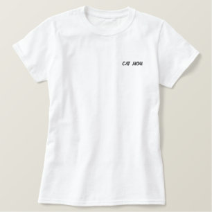 Personalisierte bestickte CAT MOM Besticktes T-Shirt