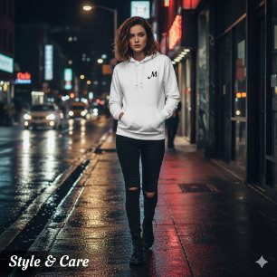 Personalisierte bestickte Monogramm-Damen Bestickter Hoodie