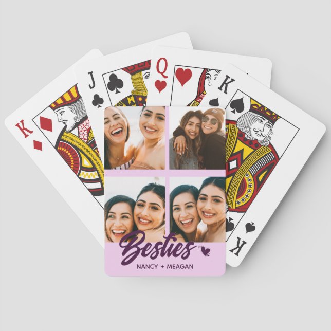 Personalisierte Bestie Forever FotoCollage Spielkarten (Rückseite)